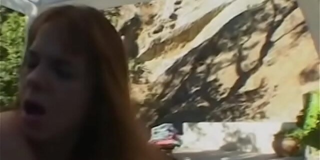 blowjob,cowgirl,doggystyle,facial,natural tits,outdoor,red,redhead,riding,teen