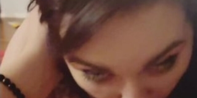 amateur,bbw,big cock,big tits,blowjob,brunette,goth,handjob,pov,tattooed