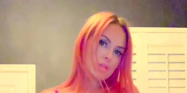 babes,dildo,fishnet,lingerie,redhead,solo,stockings