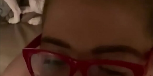 blowjob,cum,cumshot,facial,glasses,handjob